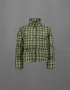 Herno Laminar Jacket In Check Woven In Green