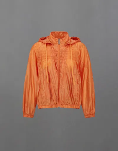 Herno Laminar Jacket In Shiny Nylon In Orange