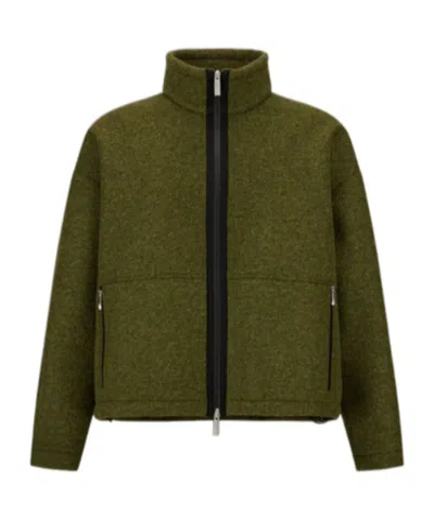 HERNO HIGH-NECK ZIP-FRONT JACKET