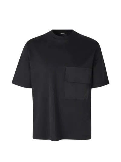 Herno Laminar Laminar Contrast Pockets T-shirt In Black