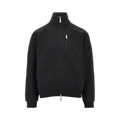 Herno Laminar Laminar Full-zip Cotton Sweatshirt In Black