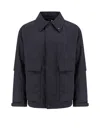 Herno Laminar Laminar Nylon Jacket With Maxi Pockets In Blue