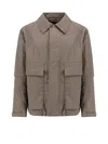 Herno Laminar Laminar Nylon Jacket With Maxi Pockets In Grey