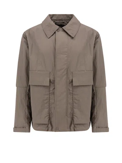 Herno Laminar Laminar Nylon Jacket With Maxi Pockets In Grey