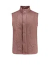 Herno Laminar Laminar Padded And Quilted Sleeveless Jacket In Pink