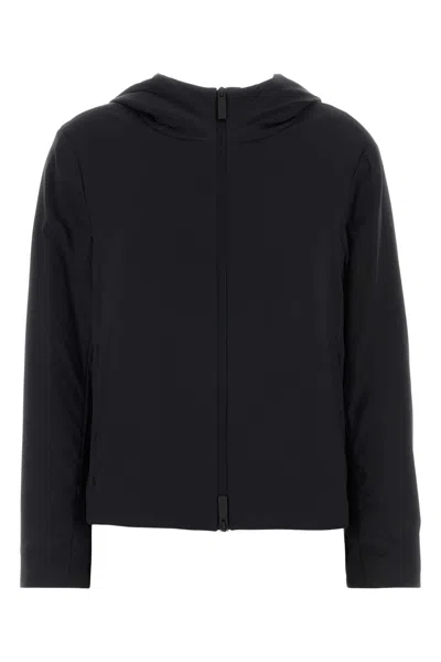 Herno Laminar Lightweight Nylon Puffer Down Jacket In Black
