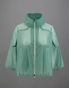 Herno Windbreaker Jacket In Liquid Shine Finish In Seafoam Green