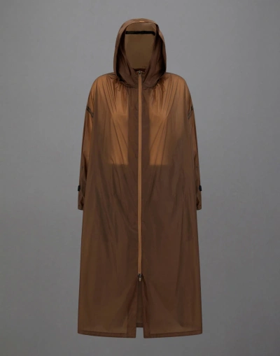 Herno Laminar Jacket In Liquid Shine In Tobacco