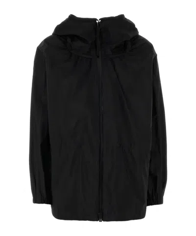 Herno Laminar Long Sleeved Hooded Parka In Black