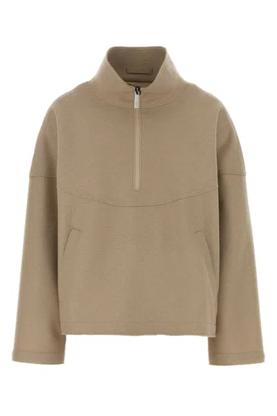 Herno Laminar Virgin Wool Sweater In Brown
