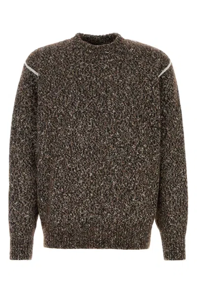 Herno Laminar Maglione Girocollo Multi In Brown