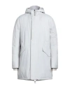 Herno Laminar Man Coat Light Grey Size 40 Polyester In Gray