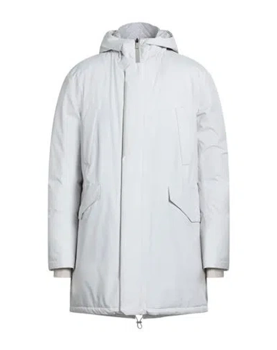 Herno Laminar Man Coat Light Grey Size 40 Polyester In Gray