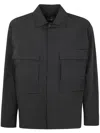 Herno Collared Design Jacket With Front Flap Pockets In Black