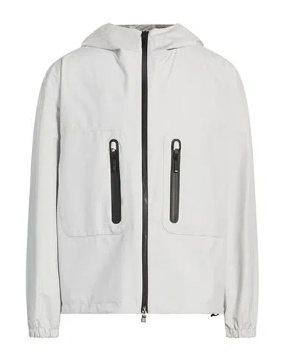 Herno Laminar Man Jacket Light Grey Size 42 Polyester In Gray