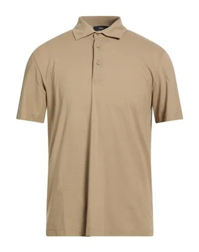 Herno Laminar Man Polo Shirt Khaki Size 46 Cotton In Green