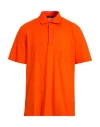 Herno Laminar Man Polo Shirt Tomato Red Size 44 Cotton In Orange