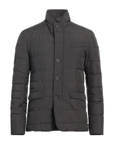 Herno Laminar Man Puffer Charcoal Size 40 Polyester In Grey