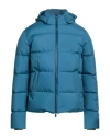 Herno Laminar Man Puffer Deep Teal Size 40 Polyester, Ptfe - Polytetrafluoroethylene, Polyamide, Ela In Green