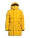 Herno Laminar Man Puffer Yellow Size 42 Polyamide, Polyurethane Coated, Elastane In Animal Print