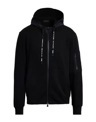 Herno Laminar Man Sweatshirt Black Size 38 Cotton, Polyamide