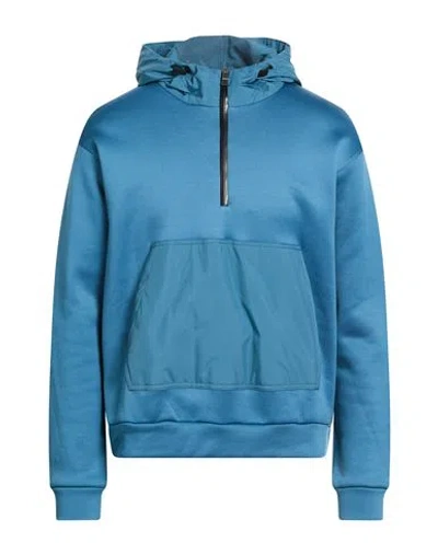 Herno Laminar Man Sweatshirt Deep Teal Size 40 Polyamide, Cotton In Green