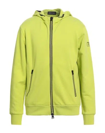 Herno Laminar Man Sweatshirt Lime Green Size 40 Cotton, Polyester, Ptfe - Polytetrafluoroethylene