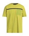 Herno Laminar Man T-shirt Lime Green Size 48 Cotton, Ptfe - Polytetrafluoroethylene, Polyester In Yellow