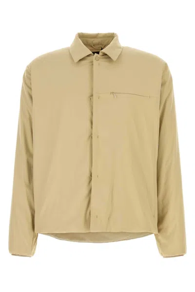 Herno Laminar Men's Laminated Nylon Padded Jacket In Beige O Tan