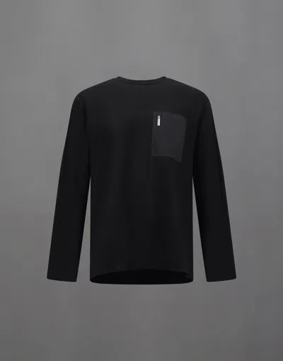 Herno Laminar T-shirt In Mercerised Jersey And 2l Gore-tex In Black