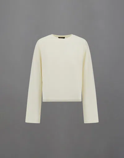 Herno Laminar T-shirt In Mercerised Jersey In White