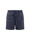 Herno Laminar Elasticated Bermuda Shorts In Blue