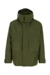 Herno Laminar Olive Green Nylon Jacket In Black