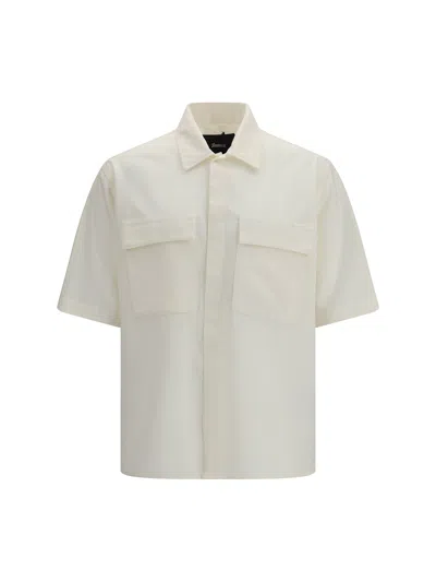 Herno Laminar Oversize Bowling Shirt In Neutral