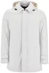 Herno Laminar Padded Carcoat In Gore-tex 2l In Neutro