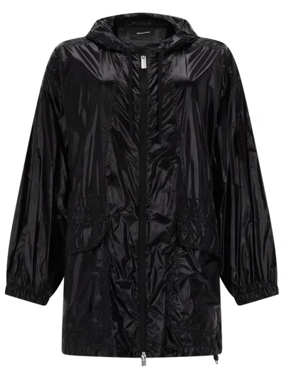 Herno Laminar Parka Corto Con Cappuccio In Black