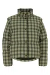 Herno Laminar Printed Polyester Down Jacket In Green