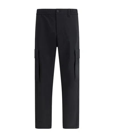 Herno Laminar Pleated Cargo Pants In Black