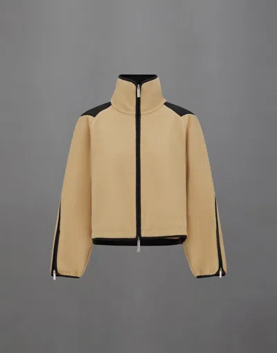 Herno Laminar Polar Fleece And Extra Light Stretch Padded Sweatshirt In Neutral