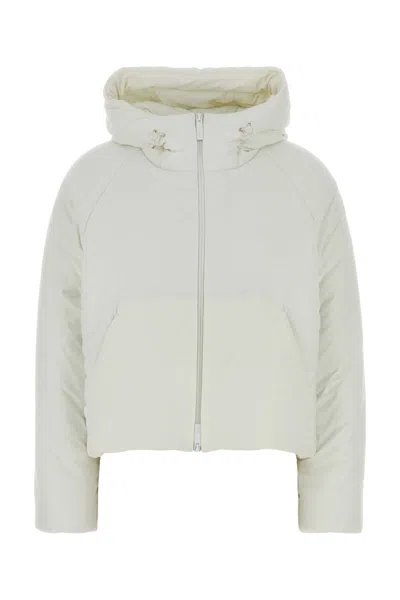 Herno Laminar Hooded Nylon Down Jacket In White
