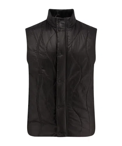 Herno Laminar Quilted Vest Jacket In Black