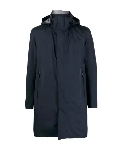 Herno Laminar Reversible Coat In Blue