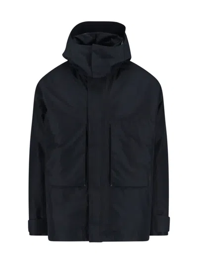 Herno Laminar Reversible Short Parka In Blue
