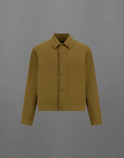 Herno Laminar Shacket In Comfort Tech In Green