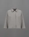 Herno Laminar Shacket In Diagonal-tech Cotton And Extralight Stretch In Grey