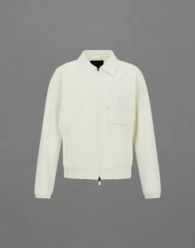 Herno Laminar Shacket In Organic-tech Feel In Cream