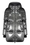 Herno Laminar Shiny Fabric Down Jacket In Grey
