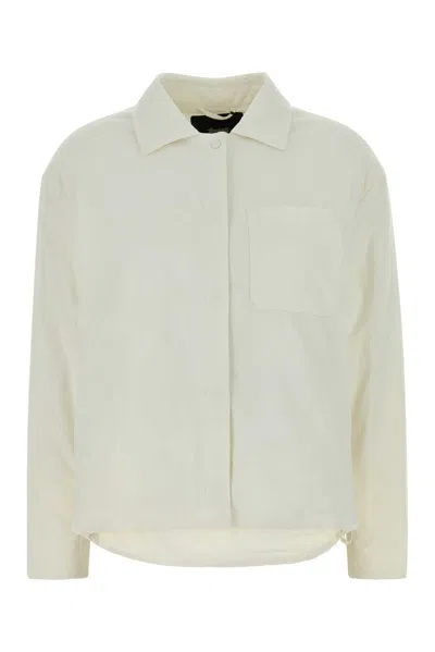 Herno Laminar Nylon Overshirt Jacket In White