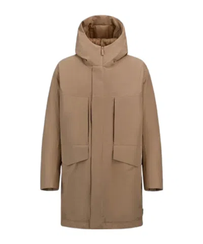 Herno Laminar Short Parka In 3l Gore-tex In Brown
