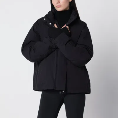 Herno Laminar Short Puffer Mini Down Jacket In Nylon With Voluminous Fit In Black